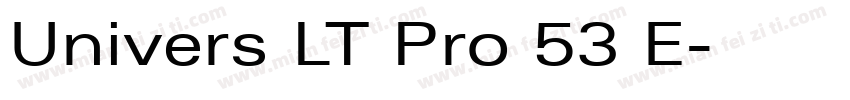 Univers LT Pro 53 E字体转换
